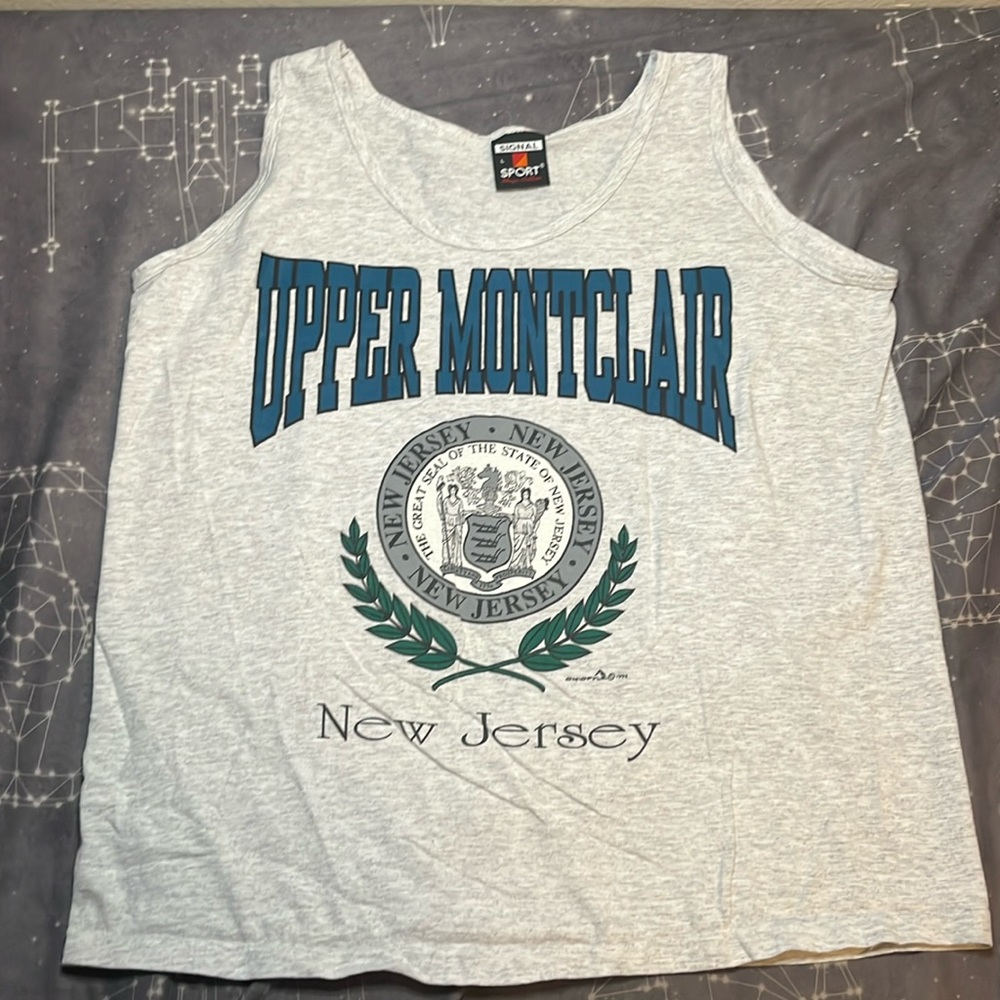 Vintage Upper Montclair New Jersey tank top made in USA